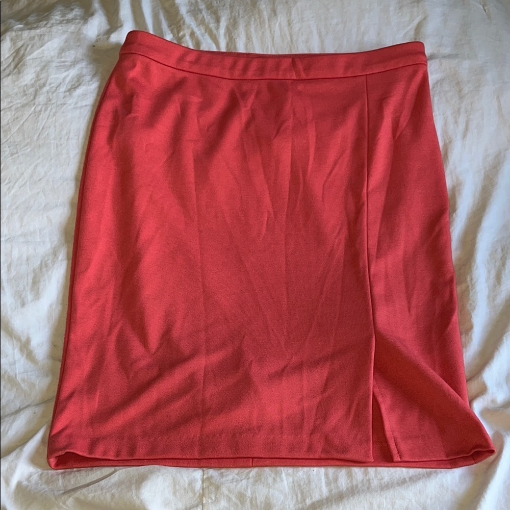 The Limited - Pink Knee-Length Pencil Skirt with Slit